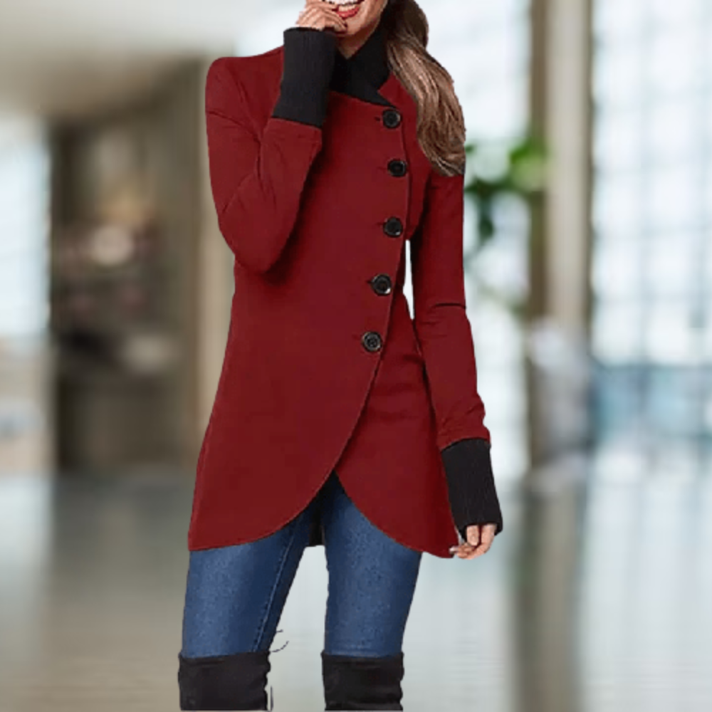 Mune | Stand-up collar coat for women