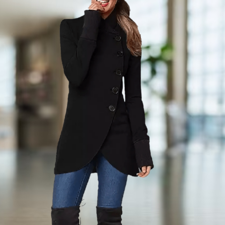 Mune | Stand-up collar coat for women