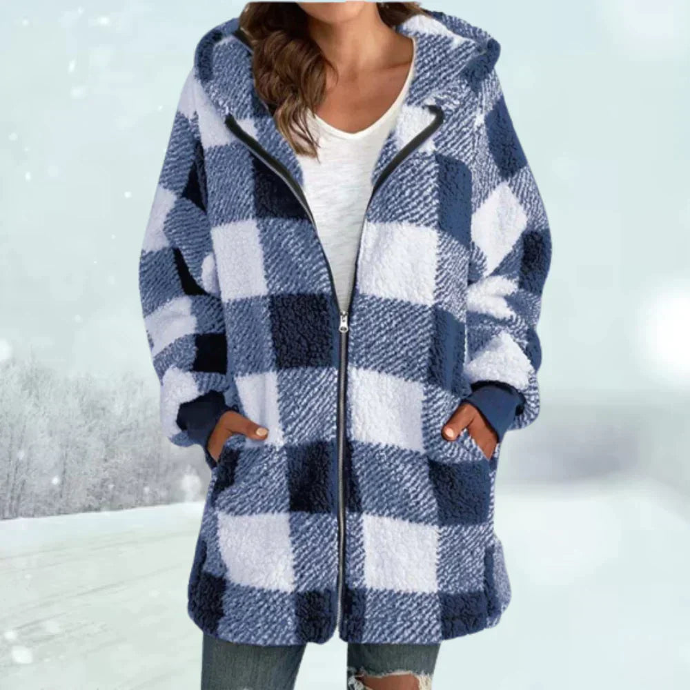 Mune | Winter jacket with checkered pattern