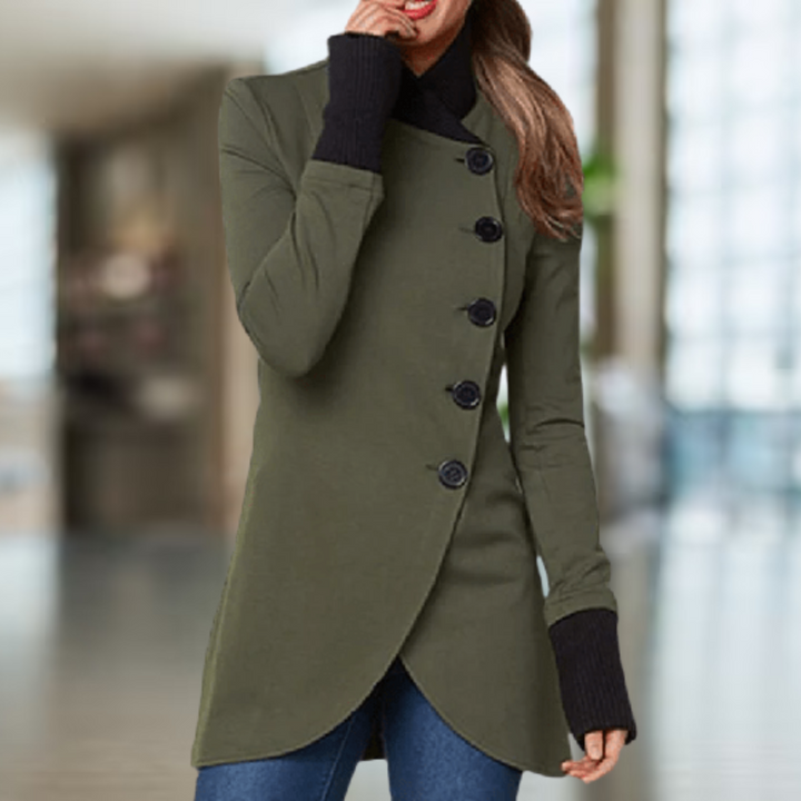 Mune | Stand-up collar coat for women