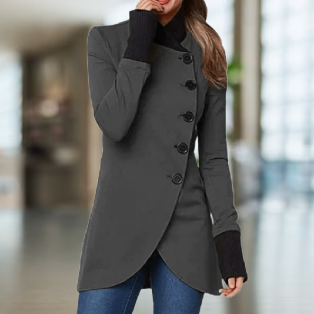 Mune | Stand-up collar coat for women