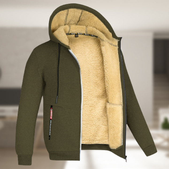 Mune | Casual winter jacket for men with hood and fleece lining