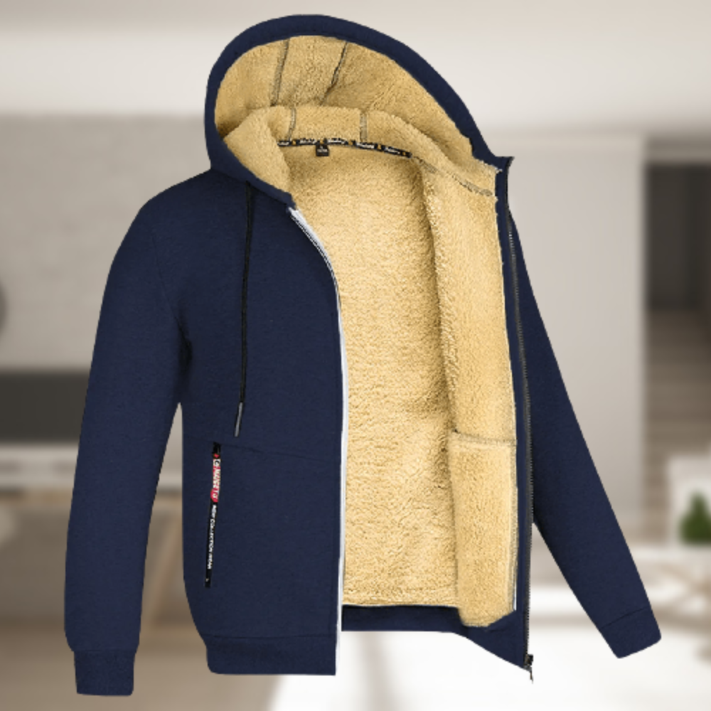 Mune | Casual winter jacket for men with hood and fleece lining