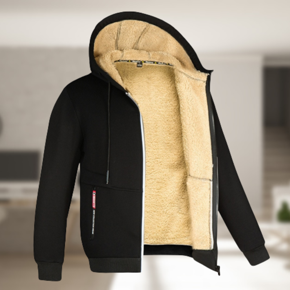 Mune | Casual winter jacket for men with hood and fleece lining