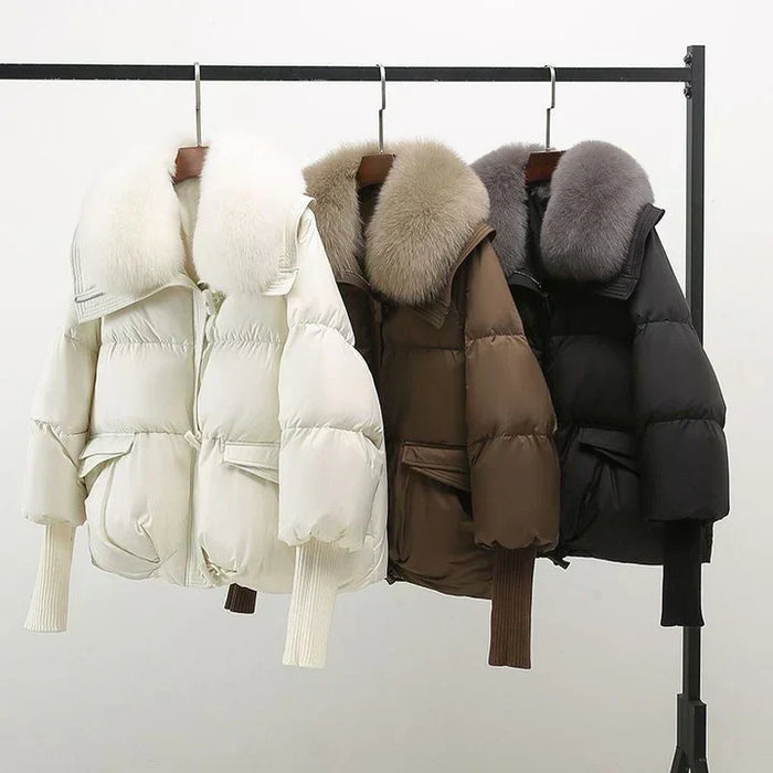 Mune | Down Jacket Plus Size Faux Fur Collar Winter Coat