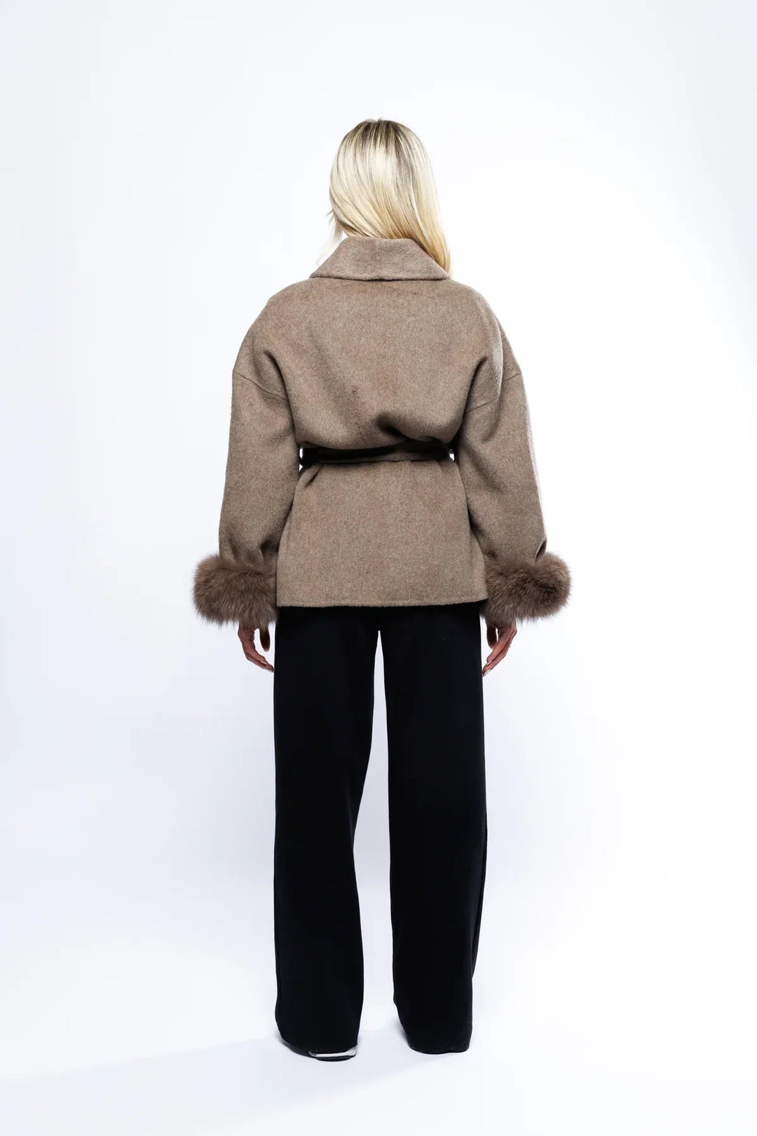 Mune | Women's Wrap Coat with Luxury Faux Fur and Timeless Design