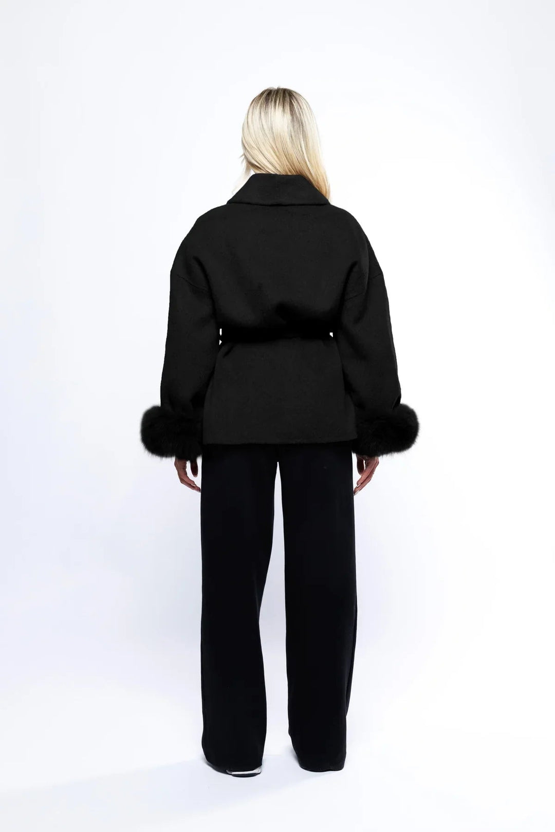 Mune | Women's Wrap Coat with Luxury Faux Fur and Timeless Design