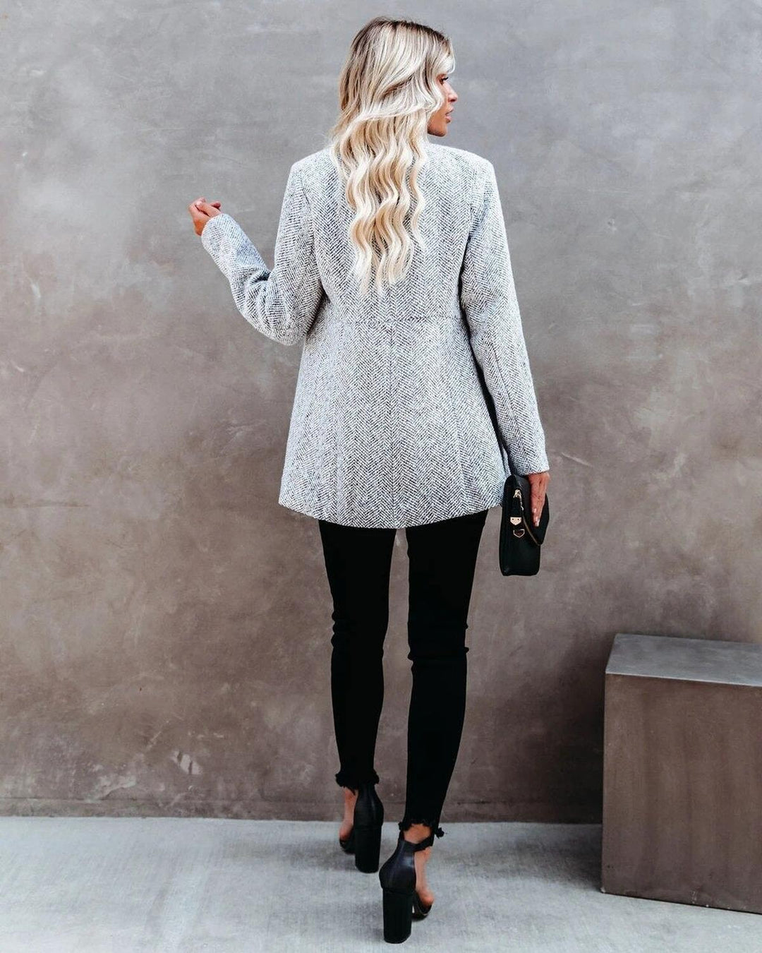Mune | Versatile Tweed Jacket with Lapel Collar for Transitional Weather