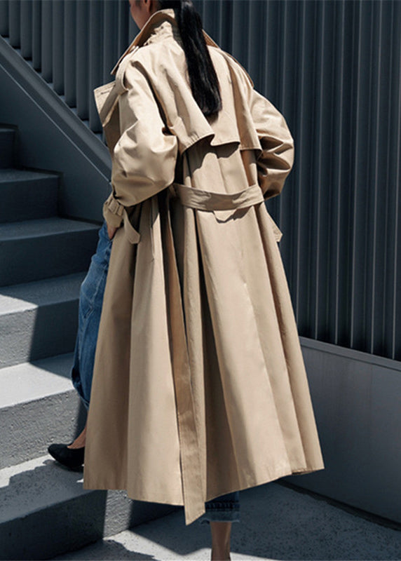 Mune | Women's Trench Coat with Wide Collar and Pockets