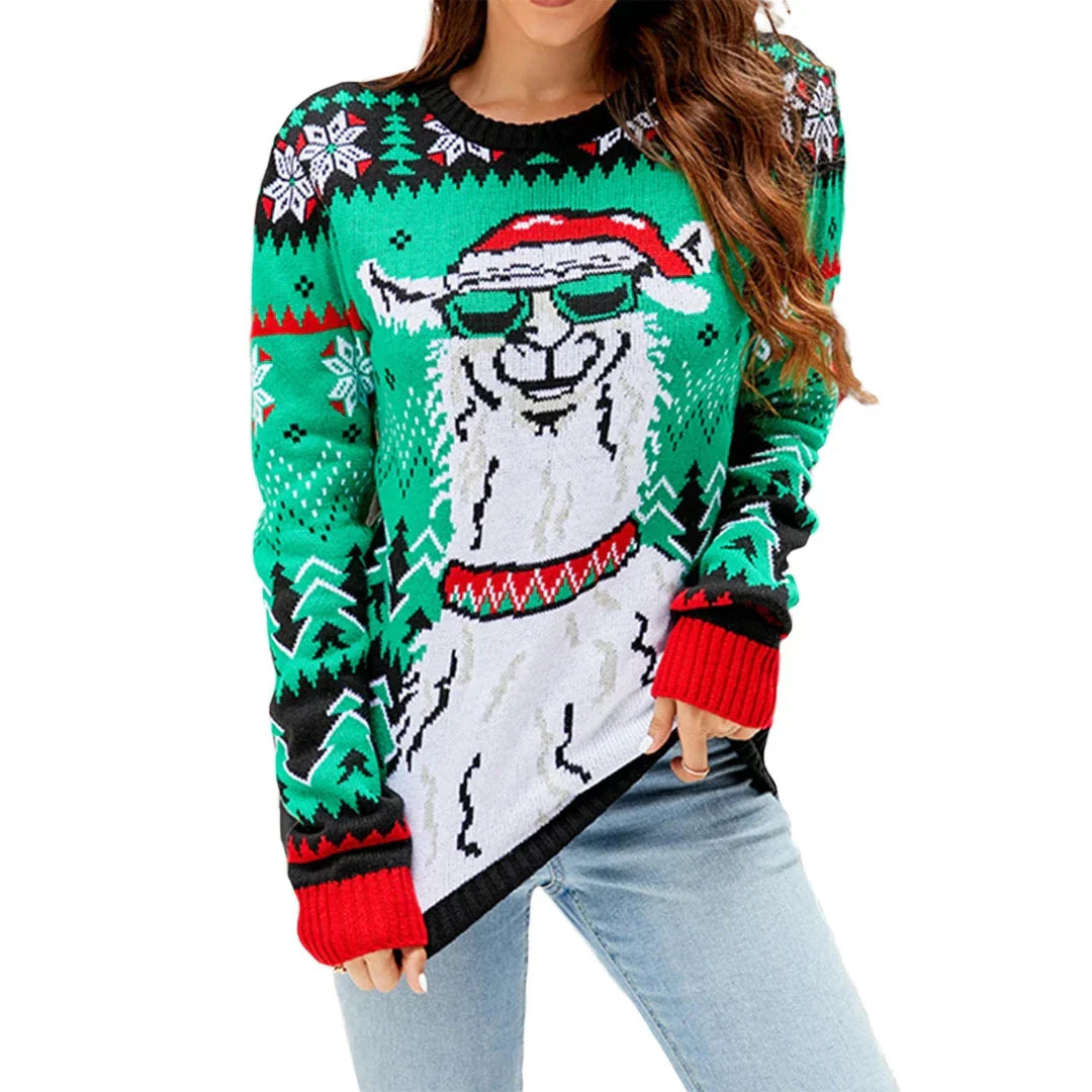 Mune | Fake Christmas Sweater Women Knitted Long Sleeves