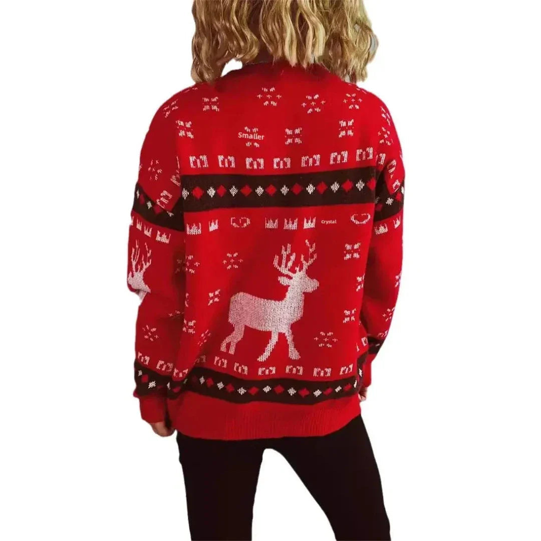 Mune | Fake Christmas Sweater Women Knitted Reindeer Sweater