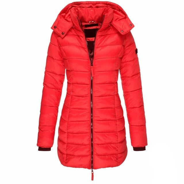 Mune | Mid-length slim warm cotton coat suit