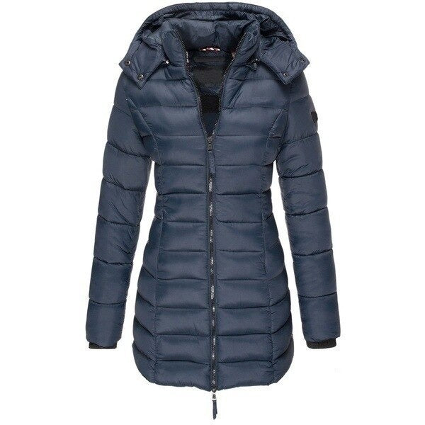 Mune | Mid-length slim warm cotton coat suit