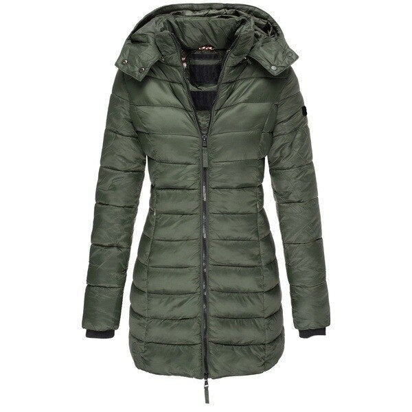 Mune | Mid-length slim warm cotton coat suit