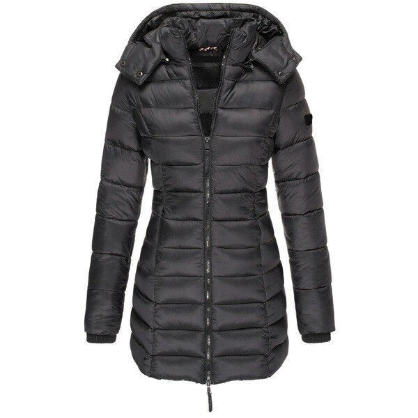 Mune | Mid-length slim warm cotton coat suit
