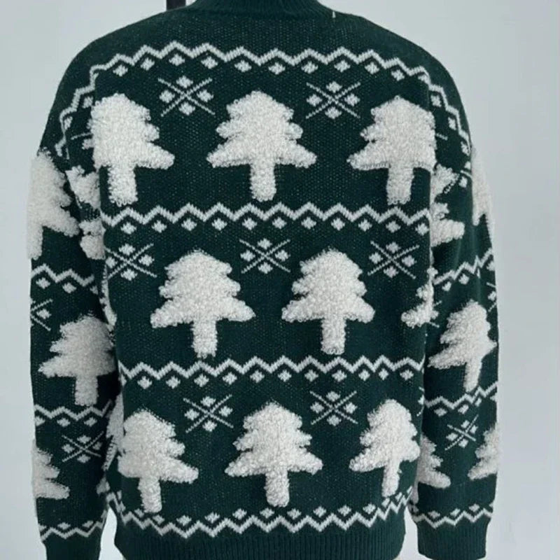 Mune | Sweater for women with 3D Santa print - Soft & warm knitted sweater for the holidays