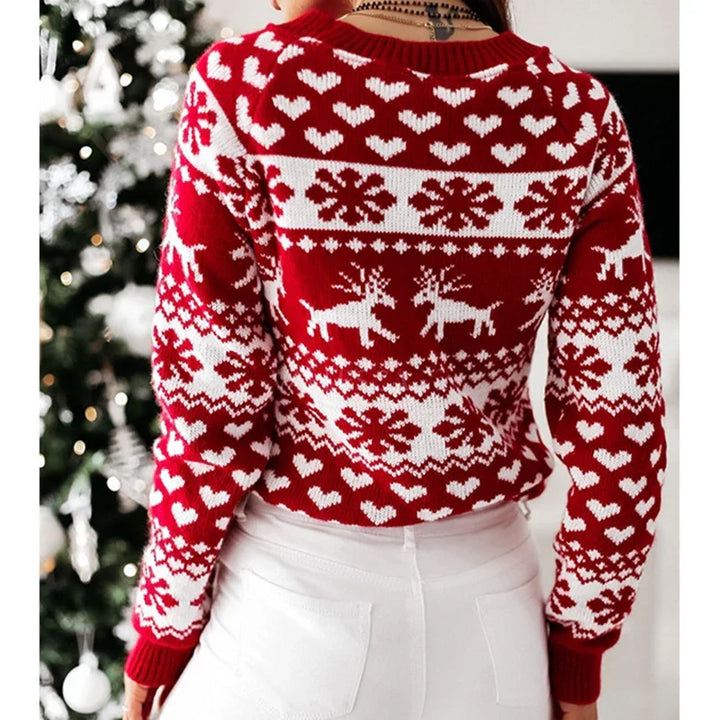 Mune | Christmas sweater for women - Warm & stylish sweater with snowflake print