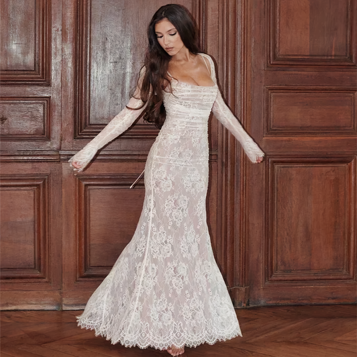 Mune | Maxi dress with lace and straps