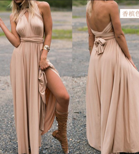 Versatile wrap dress with multiway design