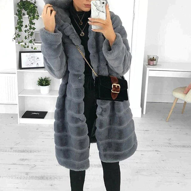 Mune | Women's Long Teddy Jacket with Hood