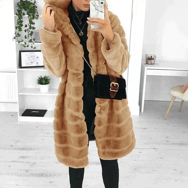 Mune | Women's Long Teddy Jacket with Hood