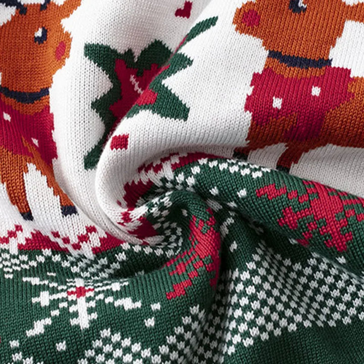 Mune | Kids pullover with deer print - Soft & warm knitted pullover for boys and girls