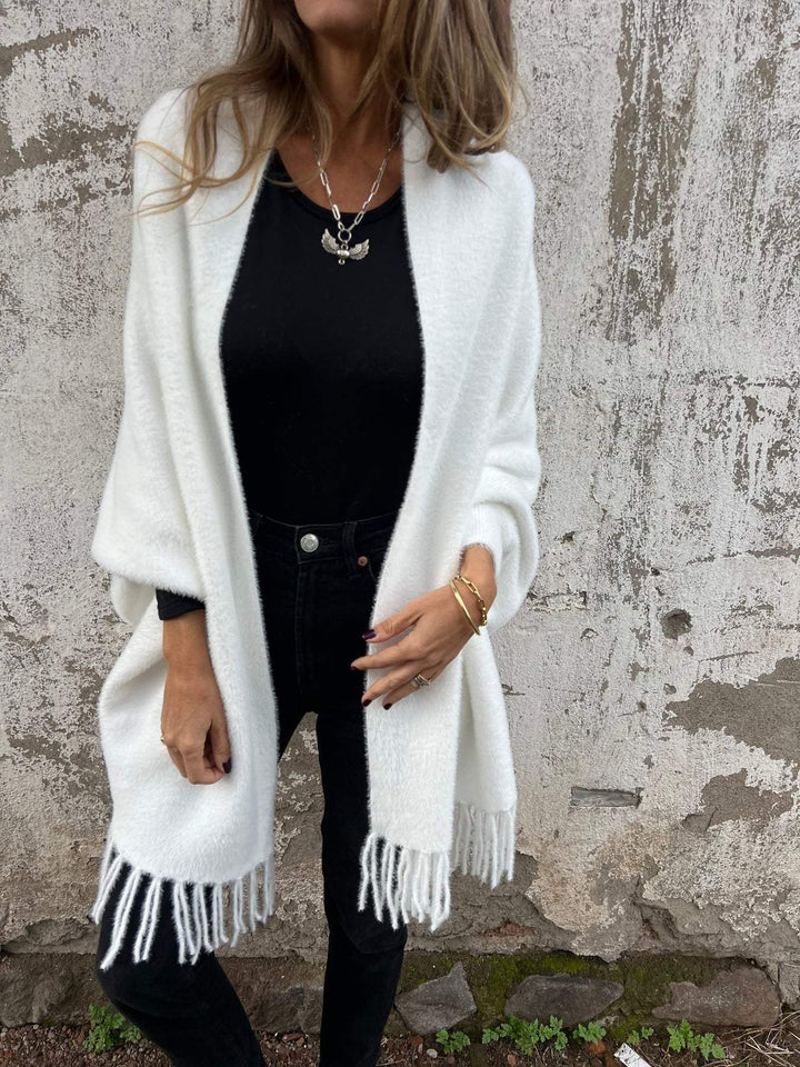 Mune | Women's Warm Long Winter Jacket with Fringes and Loose Fit