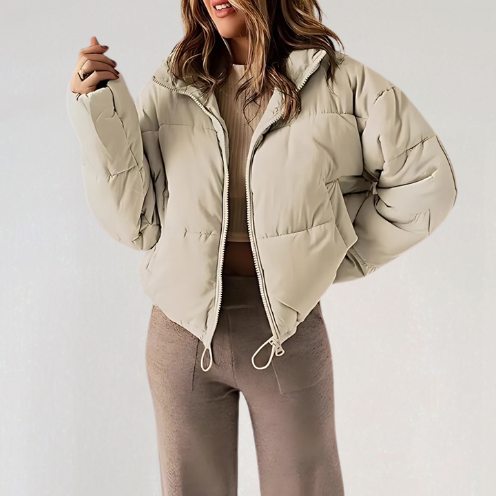 Mune | Women's Warm Puffer Jacket with Zipper and High Collar
