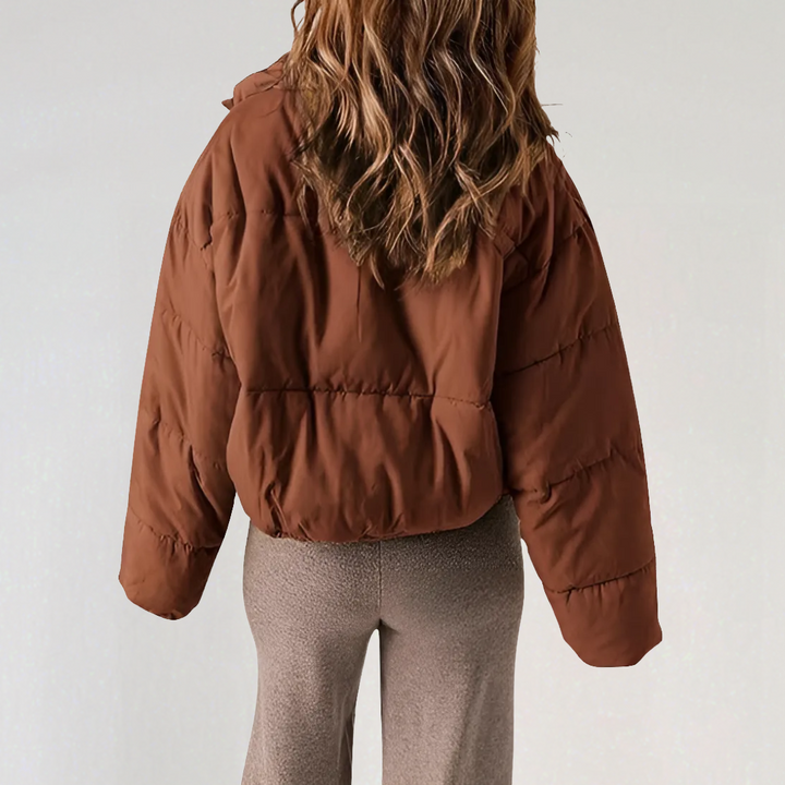 Mune | Women's Warm Puffer Jacket with Zipper and High Collar
