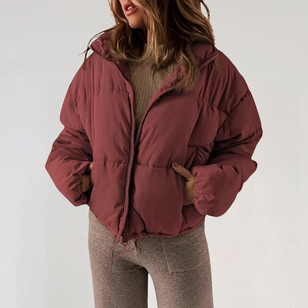 Mune | Women's Warm Puffer Jacket with Zipper and High Collar