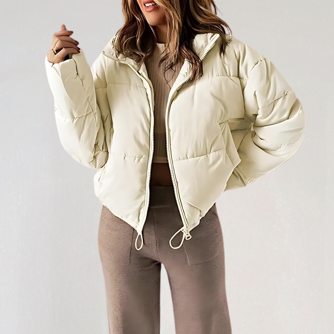 Mune | Women's Warm Puffer Jacket with Zipper and High Collar