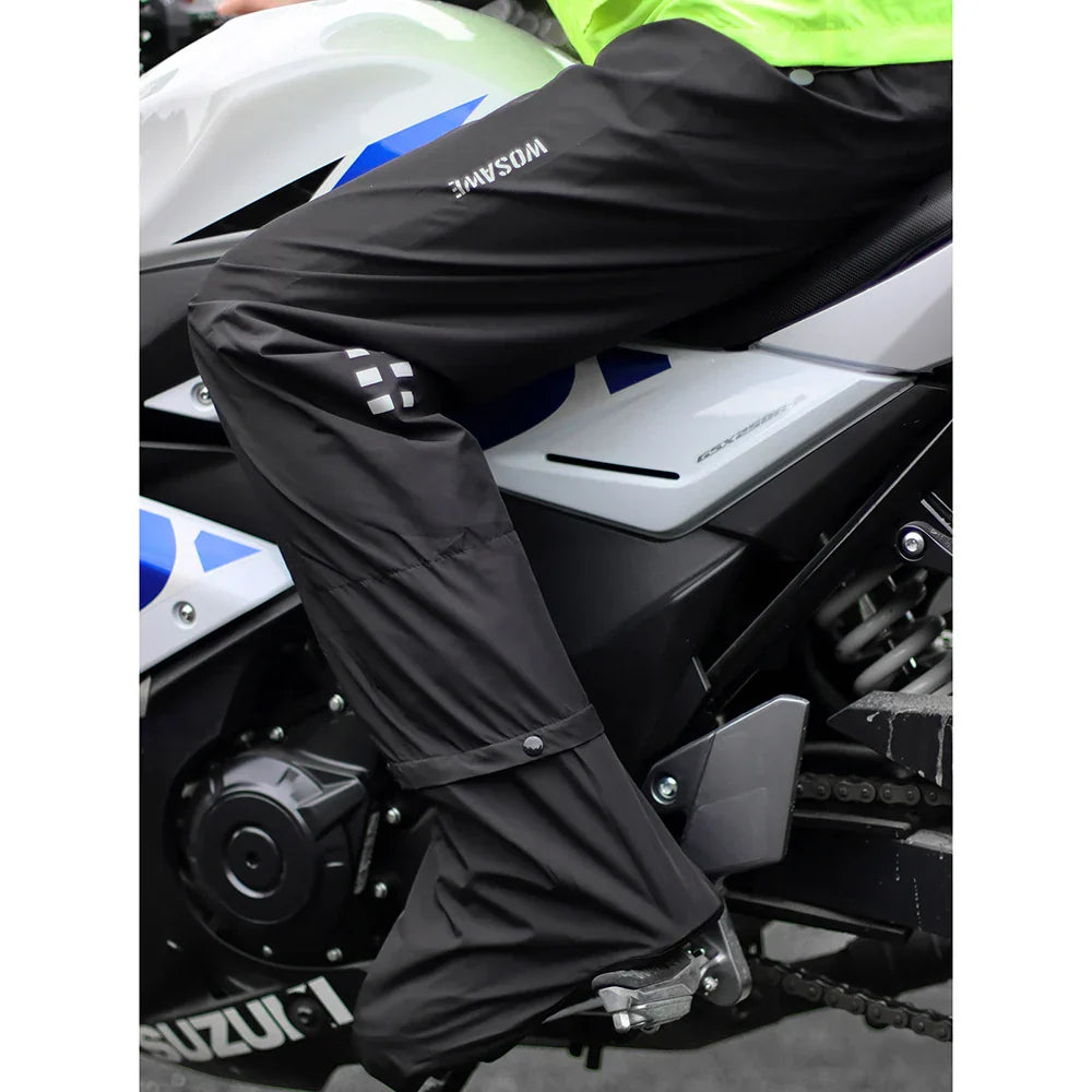 Mune | Men's Motorcycle Rain Jacket Waterproof - Reflective Black/Green S-2XL