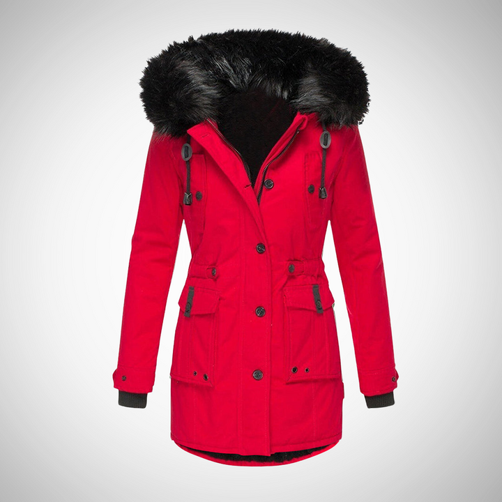 Mune | Women's Waterproof Padded Winter Jacket with Hood and Fur Trim