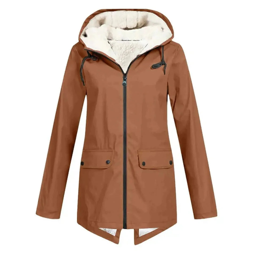 Mune | Waterproof Hat Trench Coat with Fleece Lining