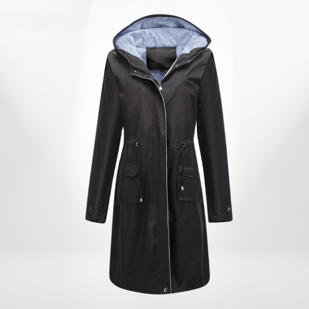 Mune | Waterproof Over Knee Rain Trench Coat