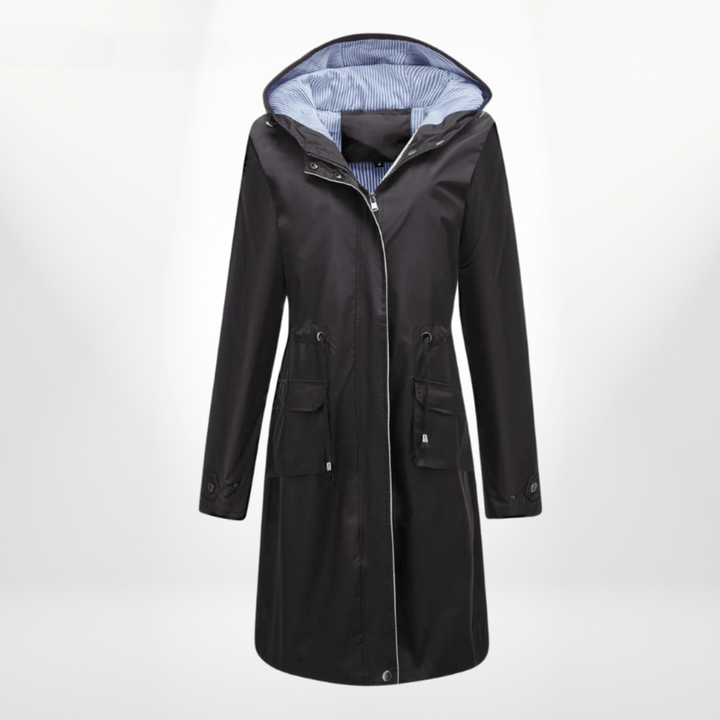 Mune | Waterproof Over Knee Rain Trench Coat