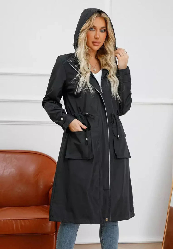 Mune | Waterproof Over Knee Rain Trench Coat