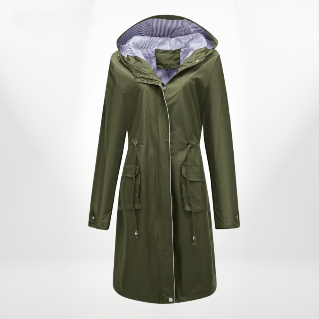 Mune | Waterproof Over Knee Rain Trench Coat