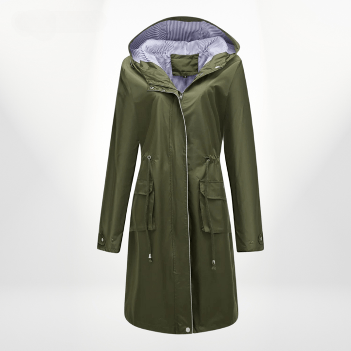 Mune | Waterproof Over Knee Rain Trench Coat