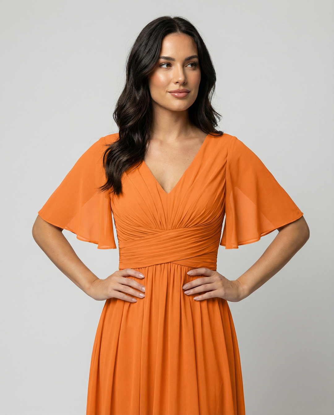Mune Fashion | Dress Flowing V-Neck Chiffon Dress for Women
