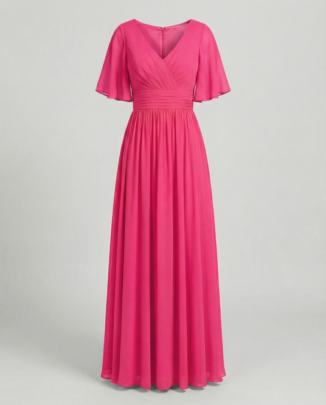Mune Fashion | Dress Flowing V-Neck Chiffon Dress for Women