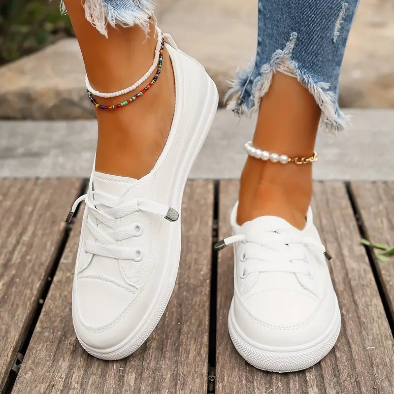 Mune Fashion | Women's Classic Casual Sneakers White
