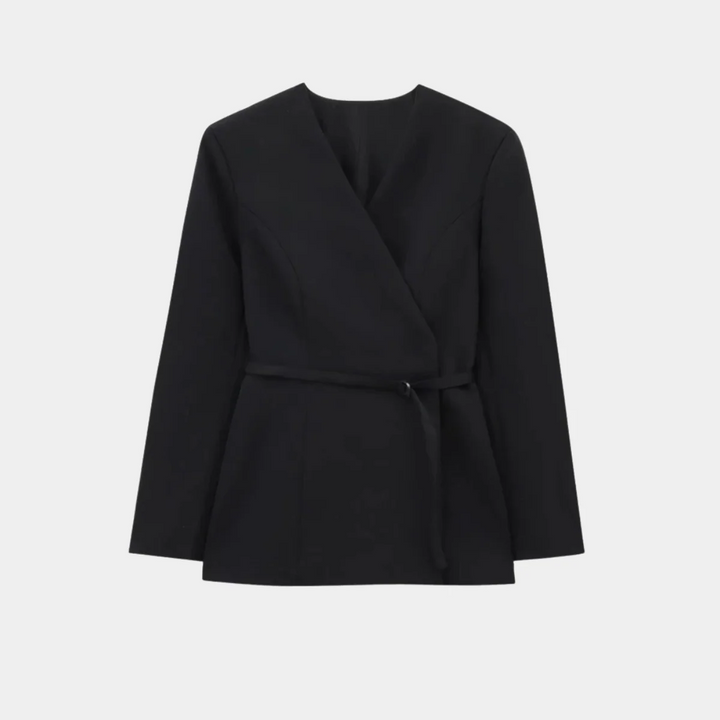 Mune | Women's Belted Wrap Blazer Jacket with Tailored Fit