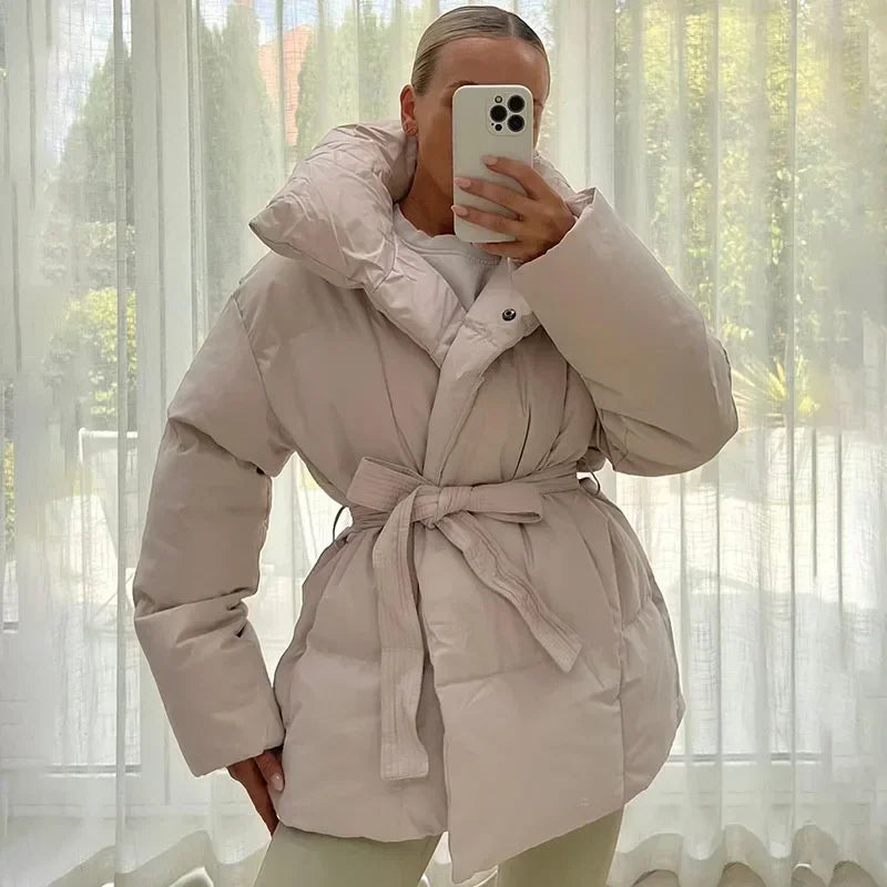 Mune | Padded Belt Puffer Jacket Women's Outer Jacket