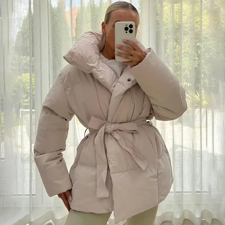 Mune | Padded Belt Puffer Jacket Women's Outer Jacket
