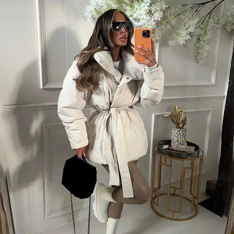 Mune | Padded Belt Puffer Jacket Women's Outer Jacket