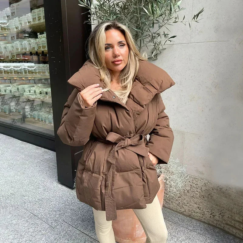 Mune | Padded Belt Puffer Jacket Women's Outer Jacket
