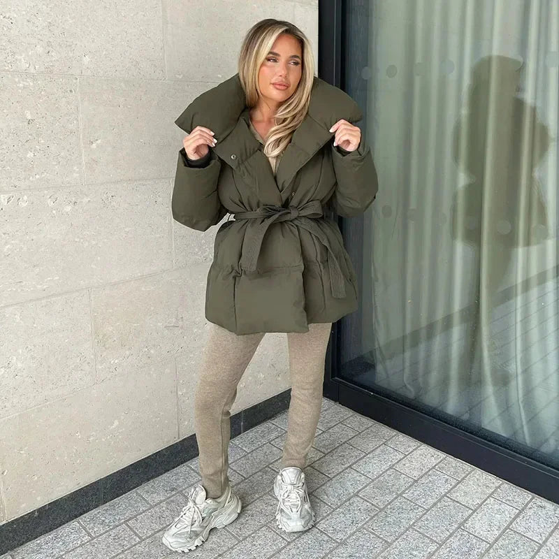 Mune | Padded Belt Puffer Jacket Women's Outer Jacket