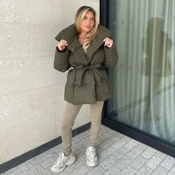Mune | Padded Belt Puffer Jacket Women's Outer Jacket