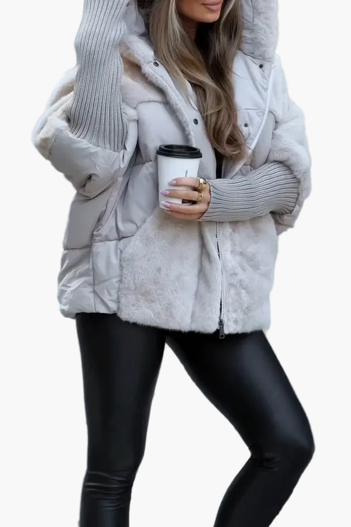 Mune | Women's winter coat with hood and teddy padded design